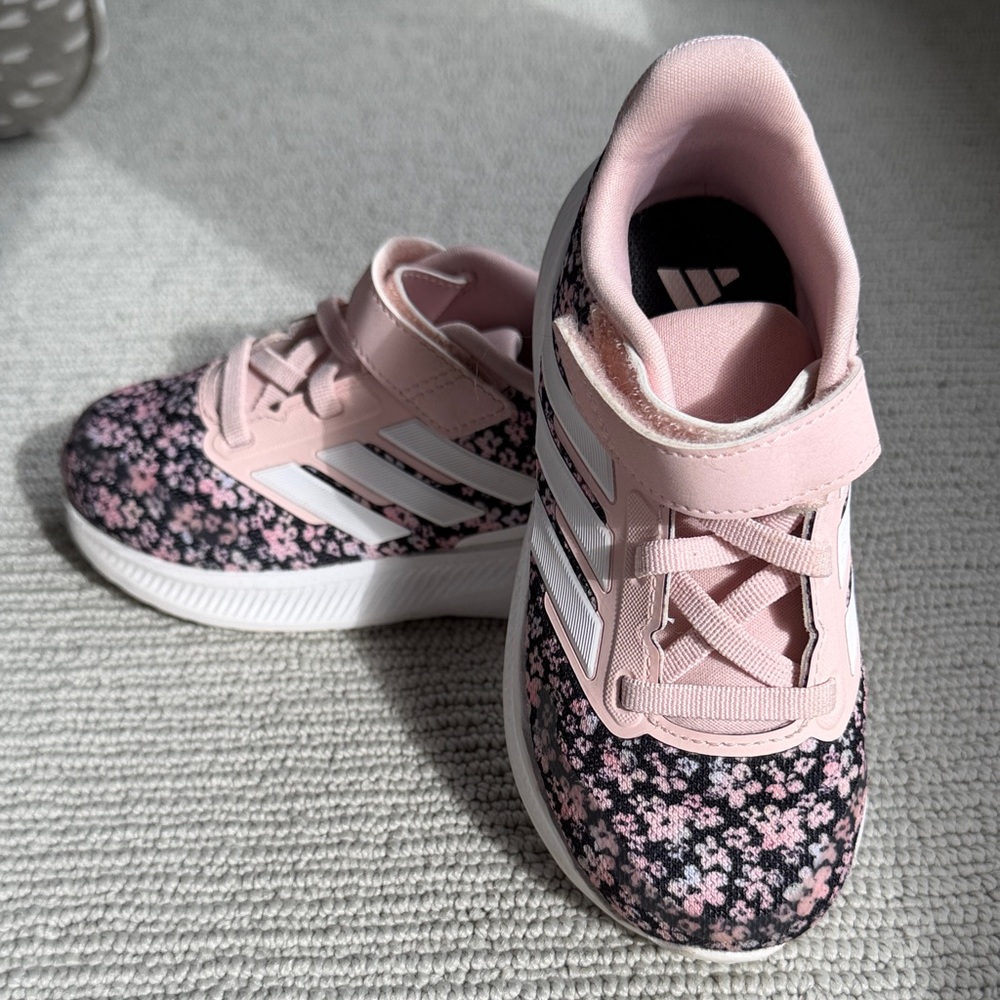 Adidas Kids Pink Floral Sneakers